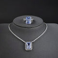 Amazon Cross-border Rectangular Classic Jewelry suit Combination Female Niche European and American x7198-r5797