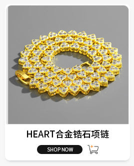 Cross-border explosions hip-hop full diamond necklace diamond Joker 12mm with diamond high sense Cuban chain jewelry wholesale