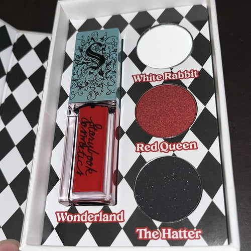 Alice's Adventures in Wonderland Eyeshadow and Liquid Lipstick Pallet with Mirror