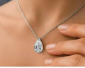 Pear Shaped Moissanite Pendant